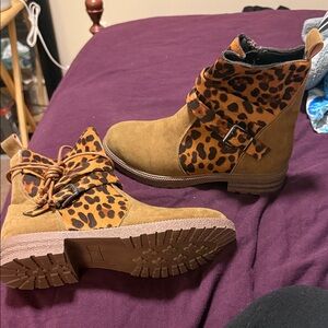 Leopard Print Heeled Boots